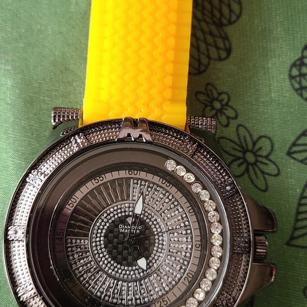 Diamond Master branded iced-out watch